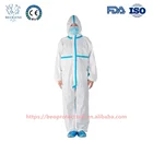 Clothing Coverall Disposable AAMI PB70 Level 1 2 3 EU USA Medical Disposable Coverall Protective Clothing