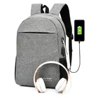 Bag Backpack Simple Waterproof Custom School Book Bag Backpack Set With Usb