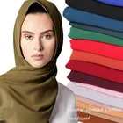 Fashion new design chiffon muslim hijab top quality breathable solid color Malaysia head scarf for women