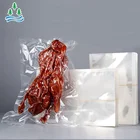 Customize food grade transparent plastic pouch smoked fish heating freezer food packaging nylon vacuum seal bag