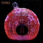 Toprex red 3d waterproof DMX control programmable smart led light big christmas light outdoor ball for event project