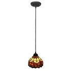 Tulip Pattern Stained Glass Lampshade Ceiling Light Fixture, Pendant Lighting for Bedroom Kitchen Island