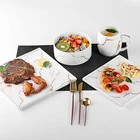28 Ceramics High End Used Wholesale Price Dinnerware Sets for Banquet Event Party Ceramic Marble Dinner Set Tableware*