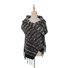 China wholesale soft hand feel wool fabric jacquard knitting pattern Men and women scarf