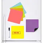Amazon hot selling High Quality Removable Multi Functional Dry Erase Magnet Label square Multi Color Magnetic Name Tag