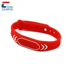 Soft rubber waterproof passive rfid nfc silicone adjustable wristband