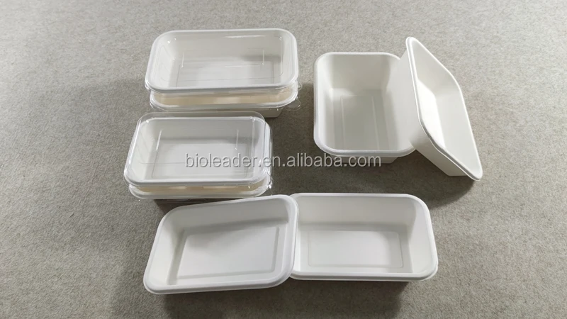 Eco friendly Manufacturer Directly Disposable Ovenable Fresh Food Tray With Cover