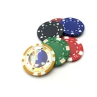 Custom Printing Professional Plastic Acrylic Casino Gaming Texas Mahjong Baccarat Round Poker Chips Set