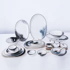 Chaozhou Factory Restaurant Glazed Porcelain Dinner Set,Ceramic Tableware Crokery Dinnerware Sets