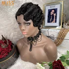 Bliss Short Hair Finger Wave Wig for Black Women