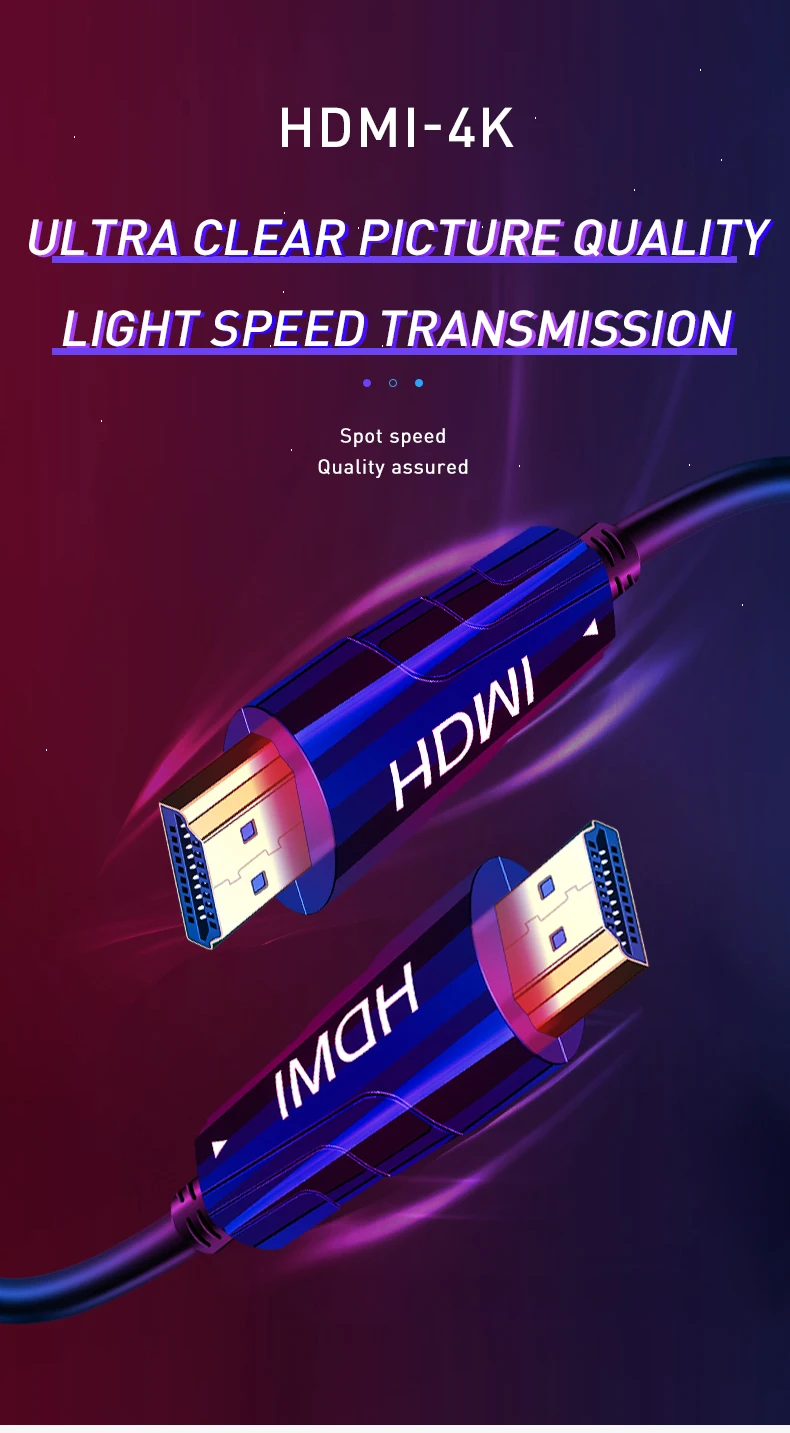 4K 60HZ 2.0 hdmi extender fiber optic cable for TV and converter - ANKUX.COM