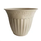 Small Pots Plant Classic Round Small Flower Pots Plastic Orange Plant Pots