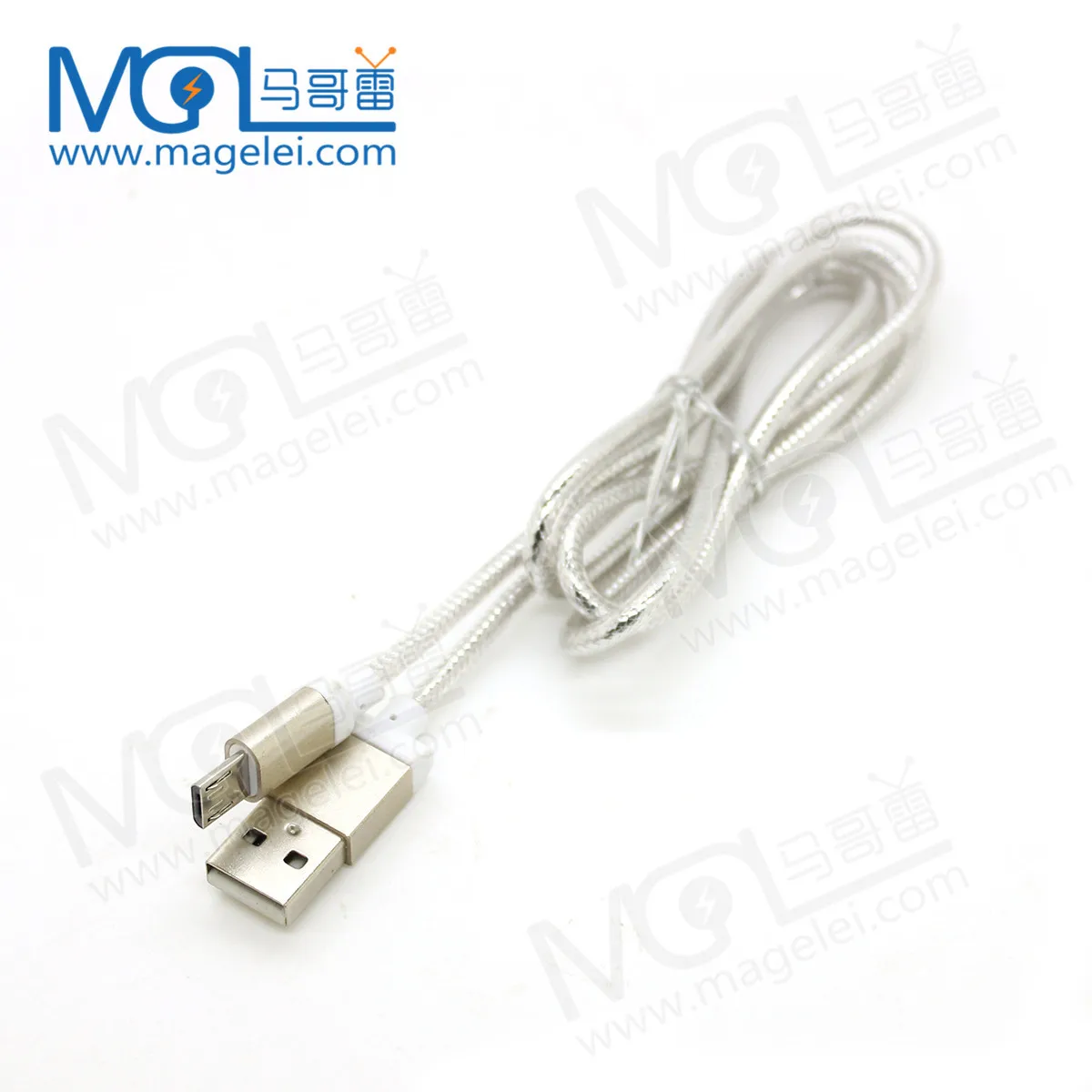 1M Plastic Android Transparent Micro USB2.0 Round Data Cable - ANKUX.COM