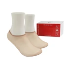 Stock indoor alley try on pop white black beige men tube polyester disposable socks transparent sock sox stock lot