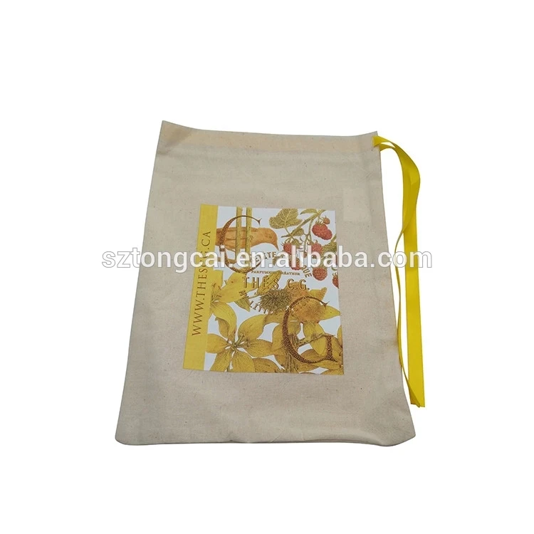 personalized organic white mini jewelry pouch cotton pouch bag