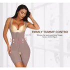 Selling Plus Size Brown No-Curving Wide Straps Women Body Shaper Shapewear