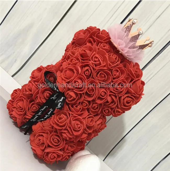 ai-246 friend gift foam flower small teddy bear buy for