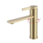 KaiPing Golden Brushed Gold Prices Water Bathroom Basin Sink Brass Faucet Taps Mixer China Faucet Factory