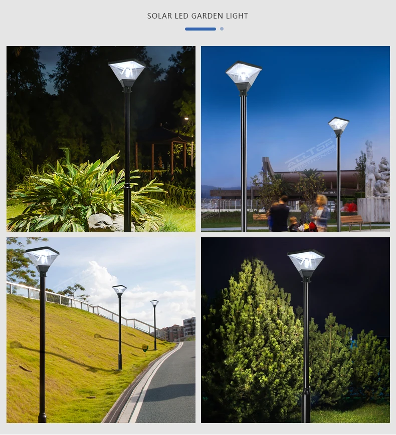 ALLTOP Hot sale park road lighting waterproof ip65 smd 20w led solar garden light