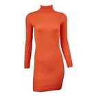 Autumn and Winter New Fashion Women Long Sleeve Mini Slim Sexy Knit Dress
