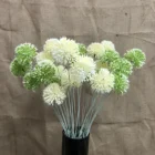 2019 Hot-selling Green Plant Artificial PU Onion Ball Flower For Wedding Decoration White Green Color