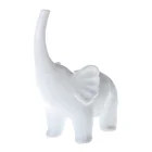Resin Craft Handmade Sculpture White Elephant European Style Cute for Decoration