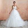 Dressystar Cheap Stunning White Ball Gown Sweetheart Puffy Tulle Wedding Dress with Chapel Train