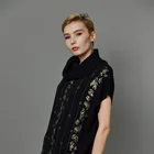 Women Women Dresses Hot Sale Pullover Neck Sleeveless Turtle Neck Black Women Sweater Dress