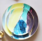 Luxury Bone China Design Cloud Pattern Porcelain Dinner Set
