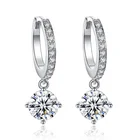 Fashion Jeweley Best Selling Full Diamond Brass Alloy Gold Hoop Earrings for Women