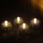 Home Decor Battery Operated Waterproof set of 4 Flameless Mini submersible Tea Light
