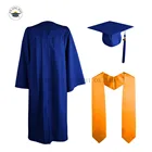 Uniform Bulk Hot Sale Colorful Plain Graduation Satin Graduation Sash Plain Stole