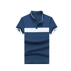 Clothes Unisex Unisex Oem Garment Clothes Unisex Soft Touch Striped Polo Shirts Customised Logo Buttonless Polo T Shirt