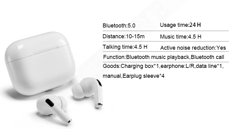 2019 Portable TWS wireless bluetooth headphones for Airpods pro with wireless charging case - ANKUX.COM