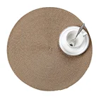felt kitchen table plate mat standard size anti-slip heat insulation stain-resistant pvc woven vinyl foldable
