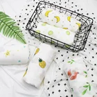 i@home cartoon printed new born bath towel bamboo baby wrap swaddle cotton blanket muslin