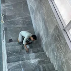 Fashionable Keynes Grey Bottom Marble Slab For Stairs And Flooring