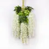 Customized Wholesale Hanging Artificial wisteria Flowers For Decoration Christmas Wreaths Artificial Flower Head Wreaths