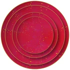 Eco-friendly Fine China Sets Luxury Design Fine Bone China Plate And High Quantity Red Sky Dinnerware Sets