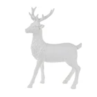 hot selling white color Resin deer figurine in Resin Crafts elk statue polyresin winter reindeer table top decor
