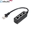 Hot sell Model RJ45 Male to 3 Female Splitter Adapter Cable CAT7 Network Ethernet Extension Connection Cable