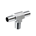 High Pressure 3000PSI Stainless Steel Tube Butt Weld to Male Tee 3 Way Pipe Fitting