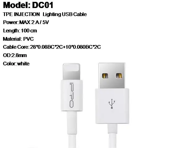 Basic 8 Pin Round Cable for iPhone 2A Fast Charging - ANKUX.COM