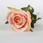 Exquisite Valentine Decoration Artificial Real Touched Single Velvet Rose Flower