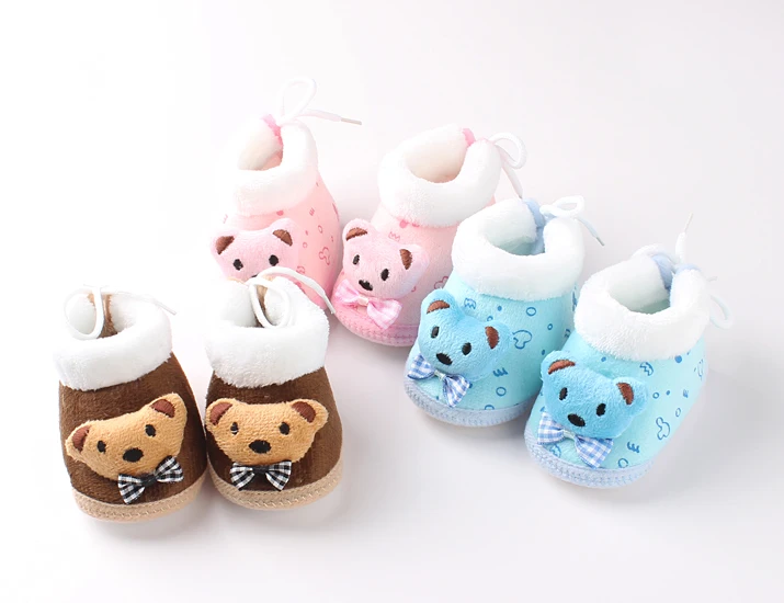 Winter Cute Baby Bear Warm Shoes with Soft Plush Inside Shoes Baby Shoes supplier