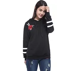2019 new support sample fashion sweet hoody logo printed hoodies custom womens hoodies