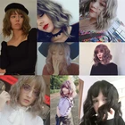 Short Wigs Wig Short Wavy Wigs For Black Women Synthetic Pink Hair Purple Wigs With Bangs Heat Resistant Cosplay Wig