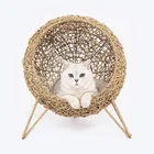 Pet comfortable luxury cat tree supplies four seasons universal rattan handmade woven knitting cat hammock bed