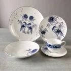 Food Contact Safe Luxury Bone China Dinnerware Sets Tableware Cup and saucer