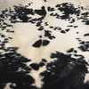 Full piece cowhide leather home bedroom carpet rug